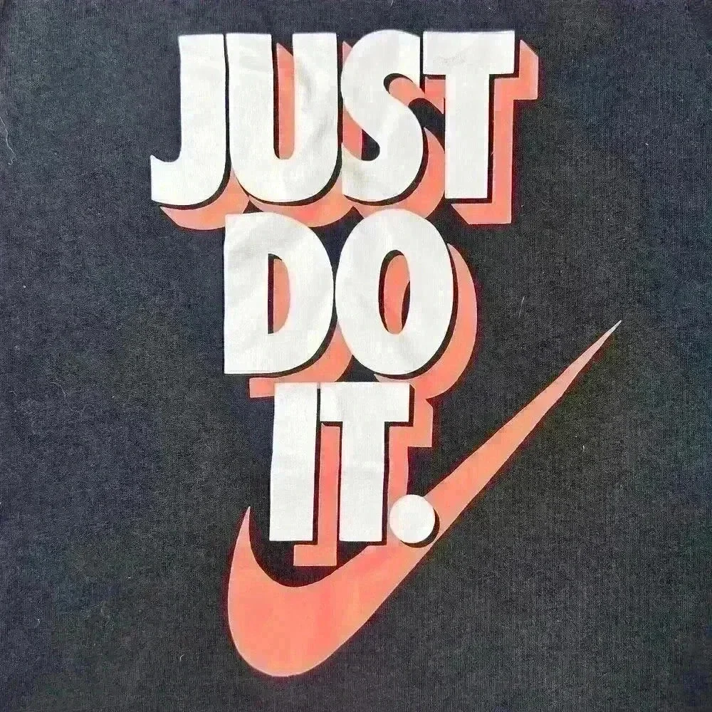 NIKE Black Lightweight Racerback Just Do It 90s Pink Orange Neon Tank Women XS